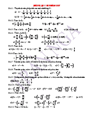 Bài tập tết - Toán 7
